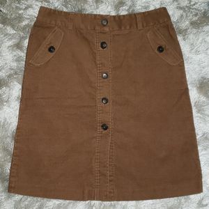 Brown corduroy skirt